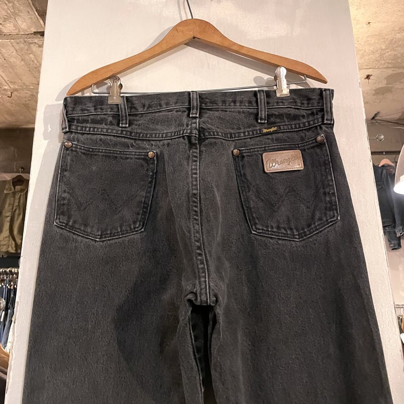 80s Wrangler 13MWZWK 後染め ブラックデニムパンツ 34×32 USA製 