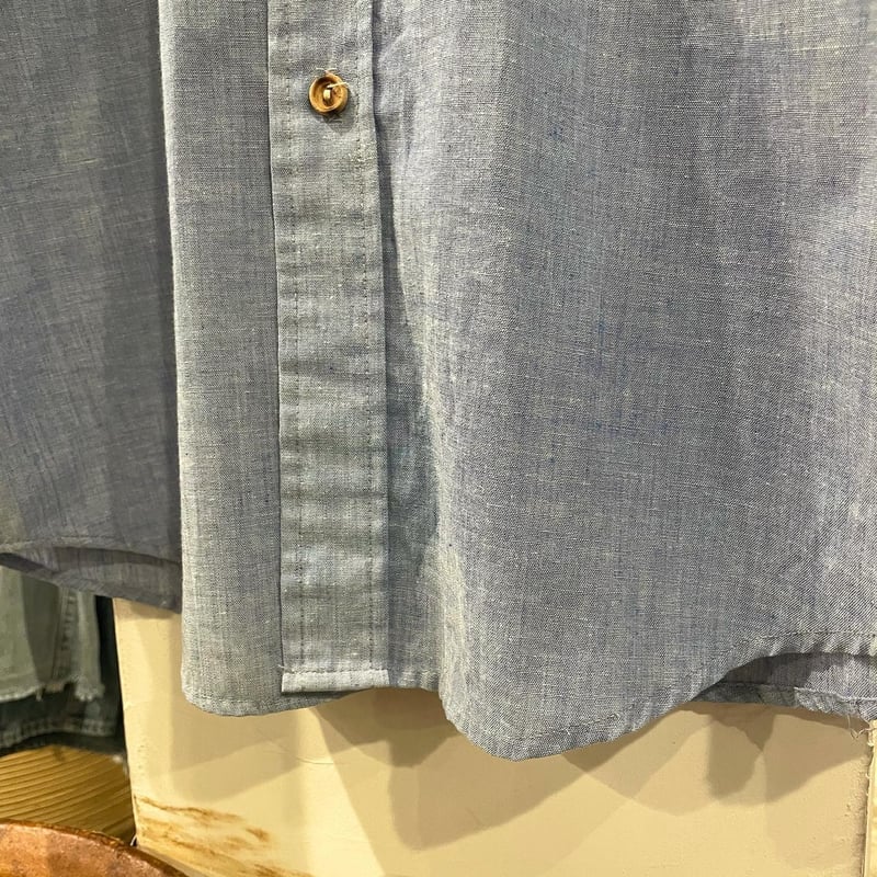 Kennington 70s ネイティブ柄 キルトパッチ シャンブレーシャツ  