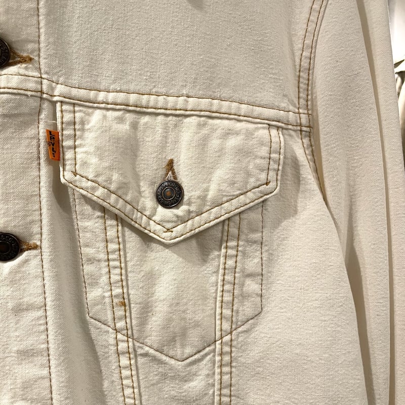 Levis 70s オレンジタブ ホワイトデニム トラッカージャケット Levis 70s オレンジタブ ホワイトデニム トラッカージャケット