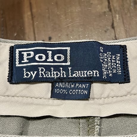 POLO by Ralph Lauren　チノパン　ポロチノ　ラルフローレン　タック入り　カーキ　ANDREWPANT　(S3547)