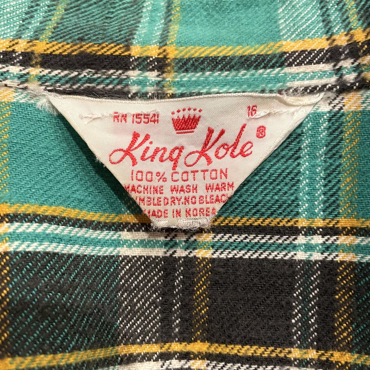 King Kole 60s ヴィンテージ フランネルシャツ チェック柄 (S0759) | DUFF