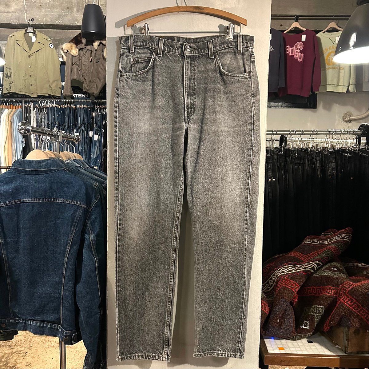 90s Levi's 505 先染め ブラックデニムパンツ 36×32 USA製 1995