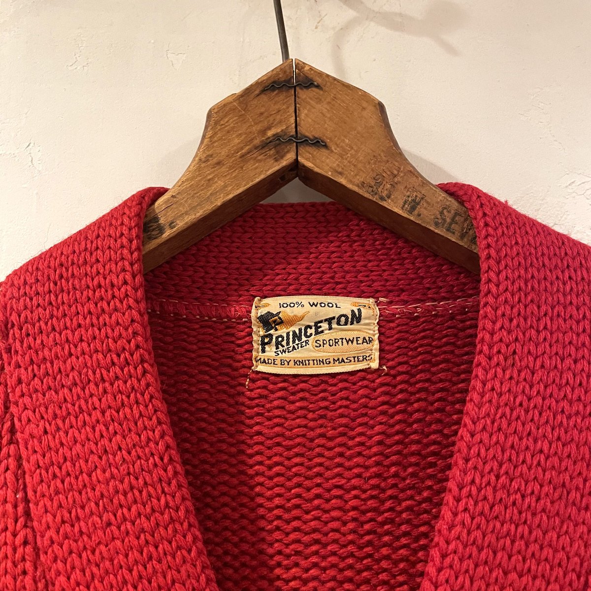 PRINCETON 40s Vintage Lettered Cardigan ヴィンテージレ...