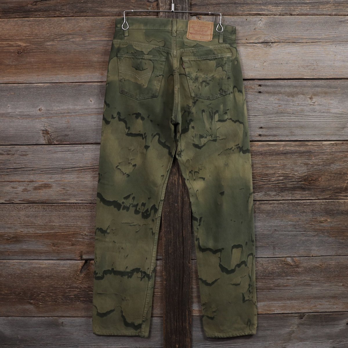Levi's 501★オーバーダイ★カモフラージュ柄カーキW32★レアUSA製 fit=scale-down,w=1200