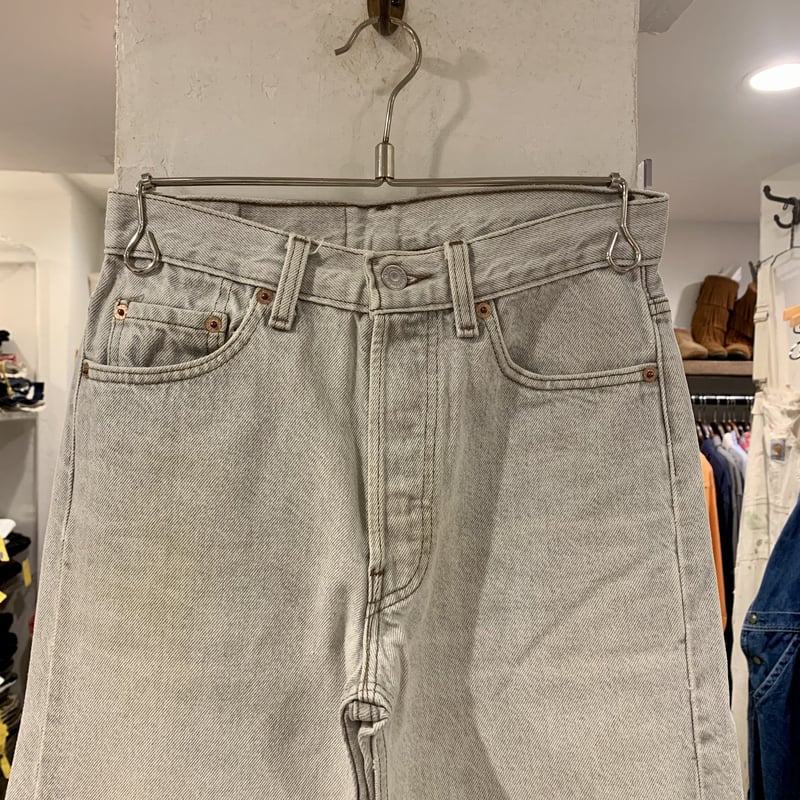 90s Levi's 501 カラーデニム グレー ボタン裏522 USA製 (S2130)