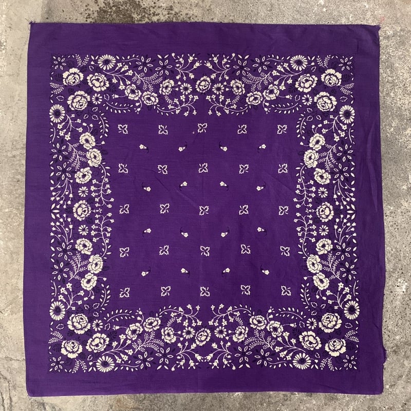 ヴィンテージバンダナ Bandana ヴィンテージバンダナ 紺 USA製 新品 (S0303) | DUFF