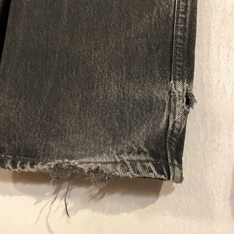 90s Levi's 501 0660 後染め ブラックデニム パンツ 34×33½ USA製