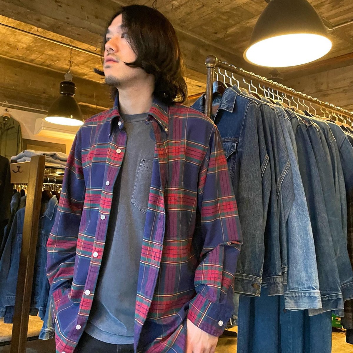 80s L.L.Bean L/S ボタンダウンシャツ チェック柄 USA製 80s L.L.Bean L/S ボタンダウンシャツ チェック柄 USA製