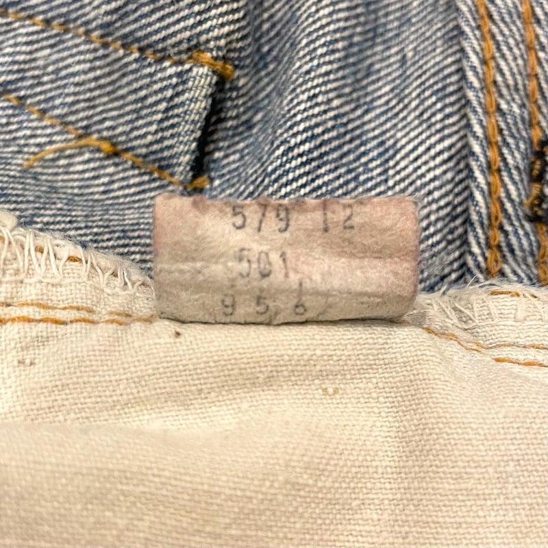 Levi's 501 66前期 カットオフデニム バックポケット裏シングル ボタン