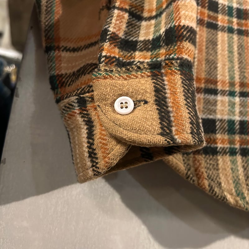 70s BIG MAC L/S ネルシャツ Size M 単色タグ ビッグマック (S4615
