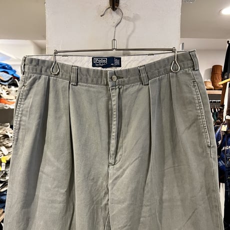 POLO by Ralph Lauren　チノパン　ポロチノ　ラルフローレン　タック入り　カーキ　ANDREWPANT　(S3547)