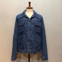 70s　Brand Unknown　VINTAGE DENIM JACKET　USA製　Size 44相当　キルティングライナー　ストア系　(S5757)