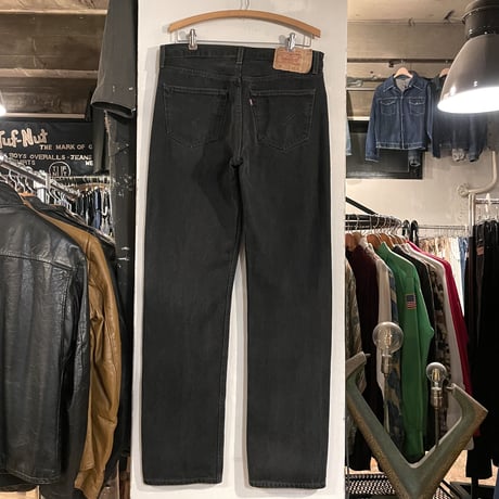 00s　Levi’s 501 0660　後染めブラックデニムパンツ　33×33　2000年　(S3463)