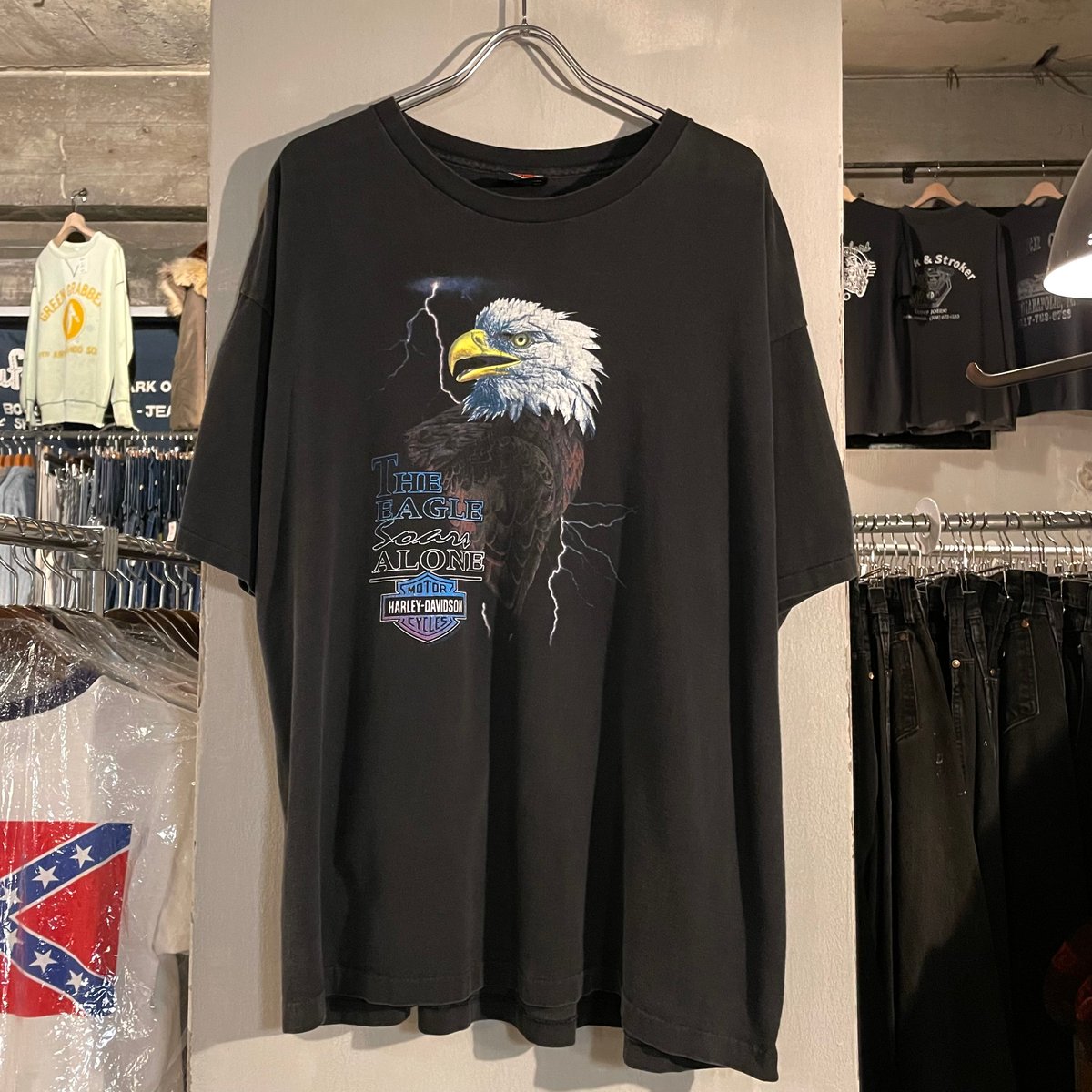 90s HARLEY-DAVIDSON S/S Tシャツ ハーレーT サンダー USA製 Si