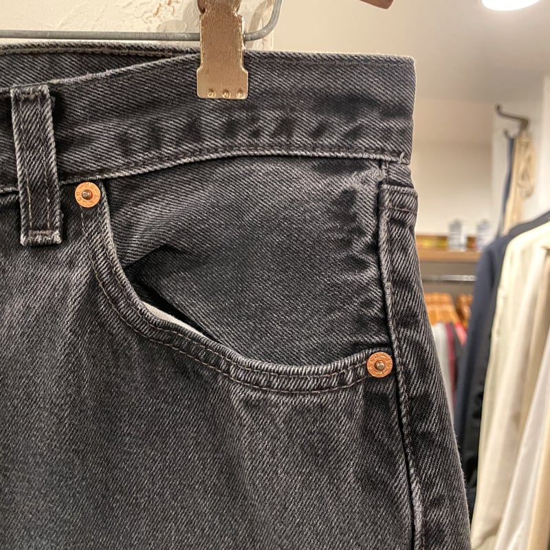 Levi's 501 00s リーバイス501 後染めブラックデニムパンツ ボタン裏