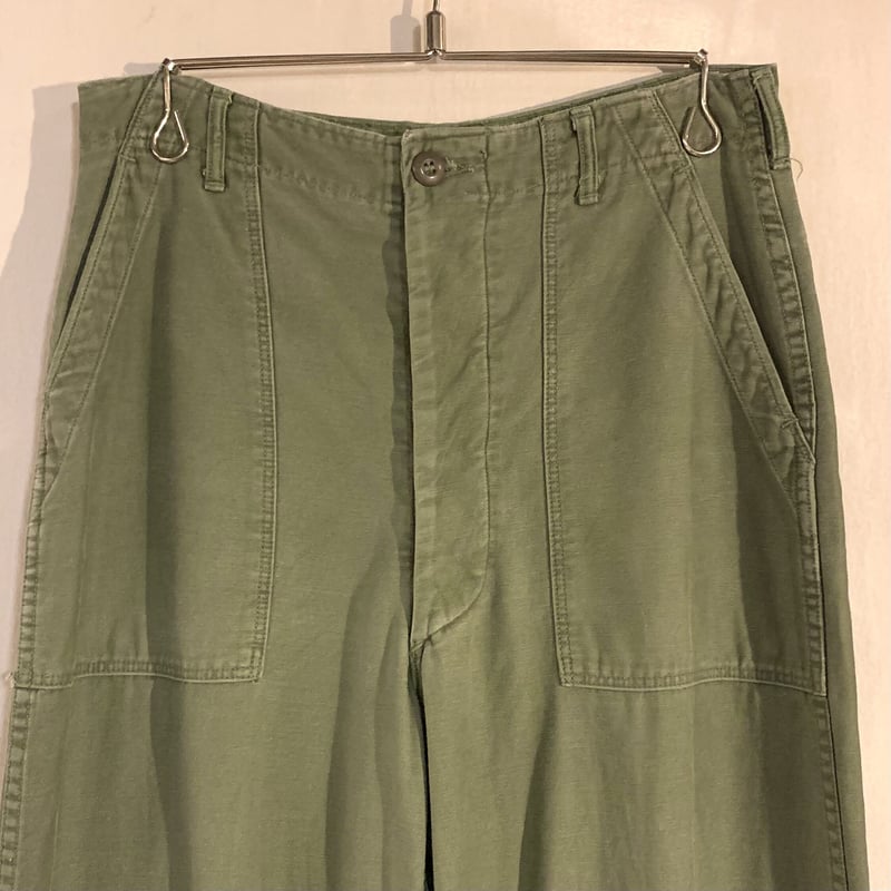 60s US ARMY ベイカーパンツ フロントボタン コットンサテン 60s US ARMY ベイカーパンツ フロントボタン コットンサテン