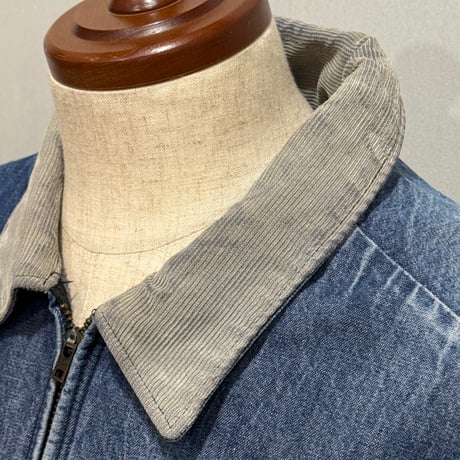 80s　BIG BEN　デニムジャケット　USA製　Size 50　ジップアップ　ブランケットライナー　TALON ZIP　ビッグサイズ　(S5118)
