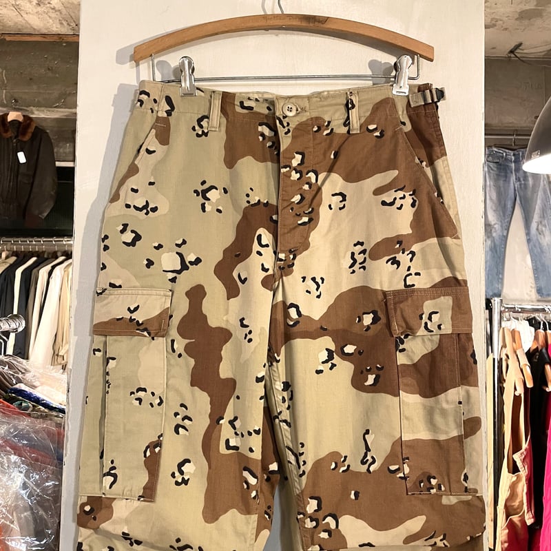 米軍湾岸戦争チョコチップ迷彩パンツ1990年官給品S/Rサイズ 米軍湾岸