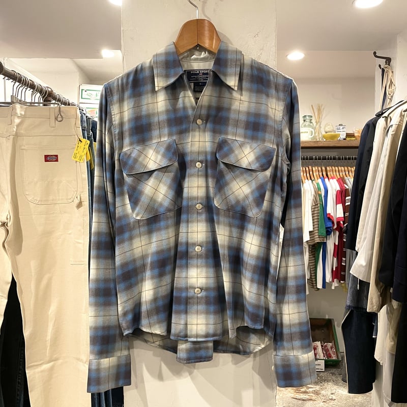 希少Ralph Lauren ポロ スポーツ　レーヨン　オープンカラー サイズＭ 774f2e9d9306bb214cf2f5c6e79367