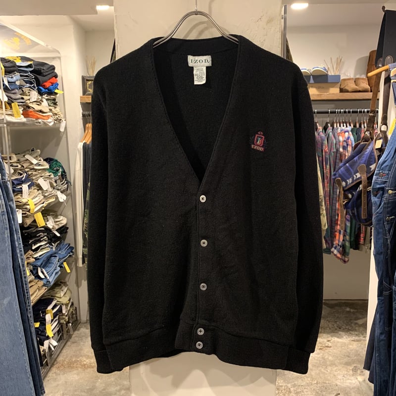 IZOD アクリルカーディガン アイゾッド 黒 M (S3524) | DUFF