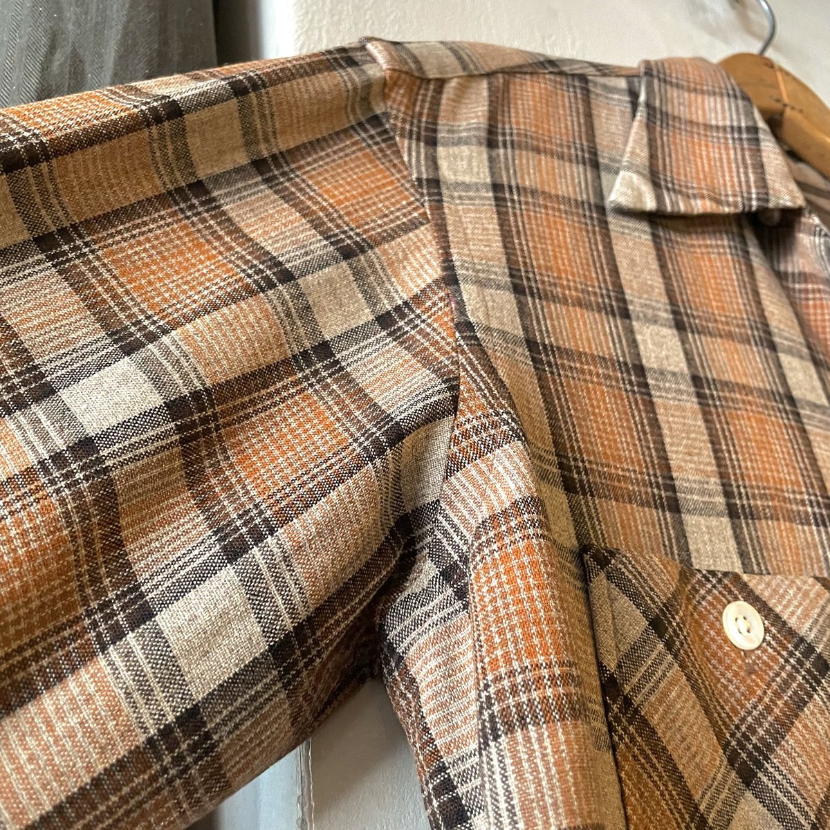 ヴィンテージ40s wool field shirt マチ付き 40s 米軍実物 US ARMY 長袖 ウール マスタード シャツ メンズ M