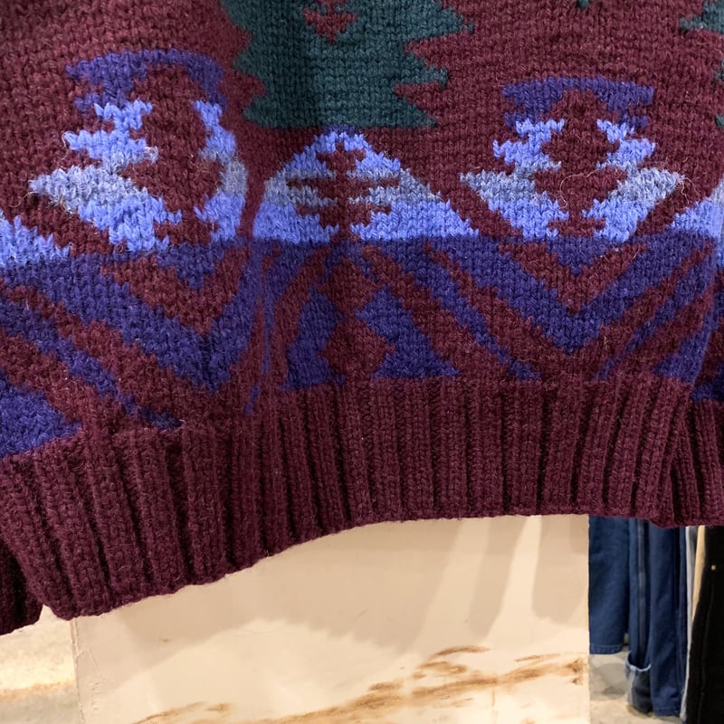 90s VINTAGE ICE WOOL ハーフボタン　ウールニット　XL 90s VINTAGE ICE WOOL ハーフボタン ウールニット XL