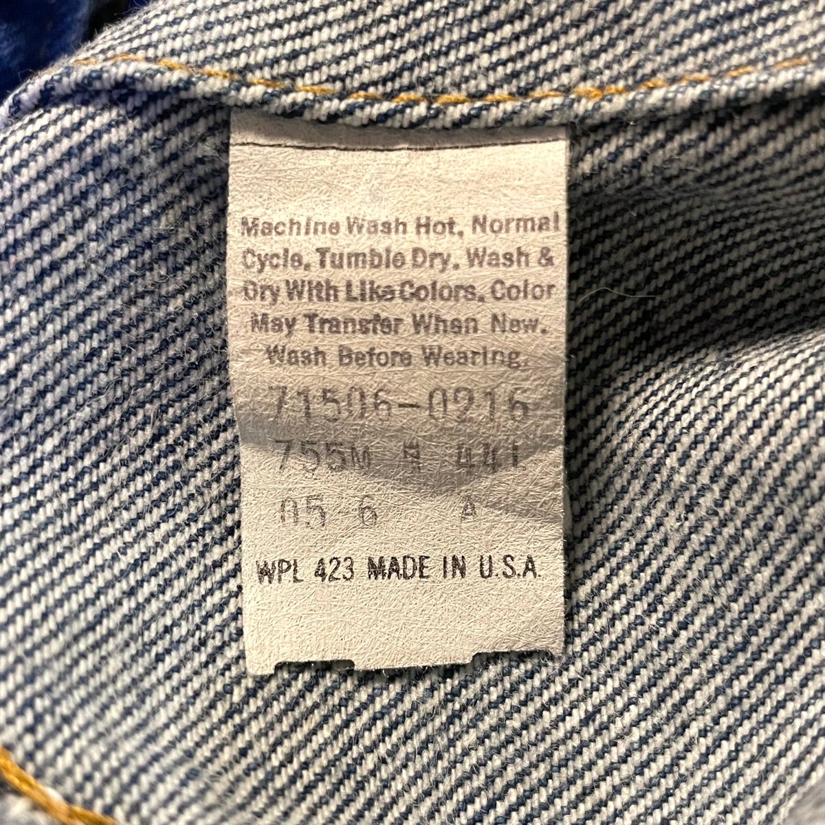 80s Levi's 71506 0216 デニムジャケット USA製 Size42 ロング丈 80s Levi's 71506 0216 デニムジャケット USA製 Size42 ロング丈