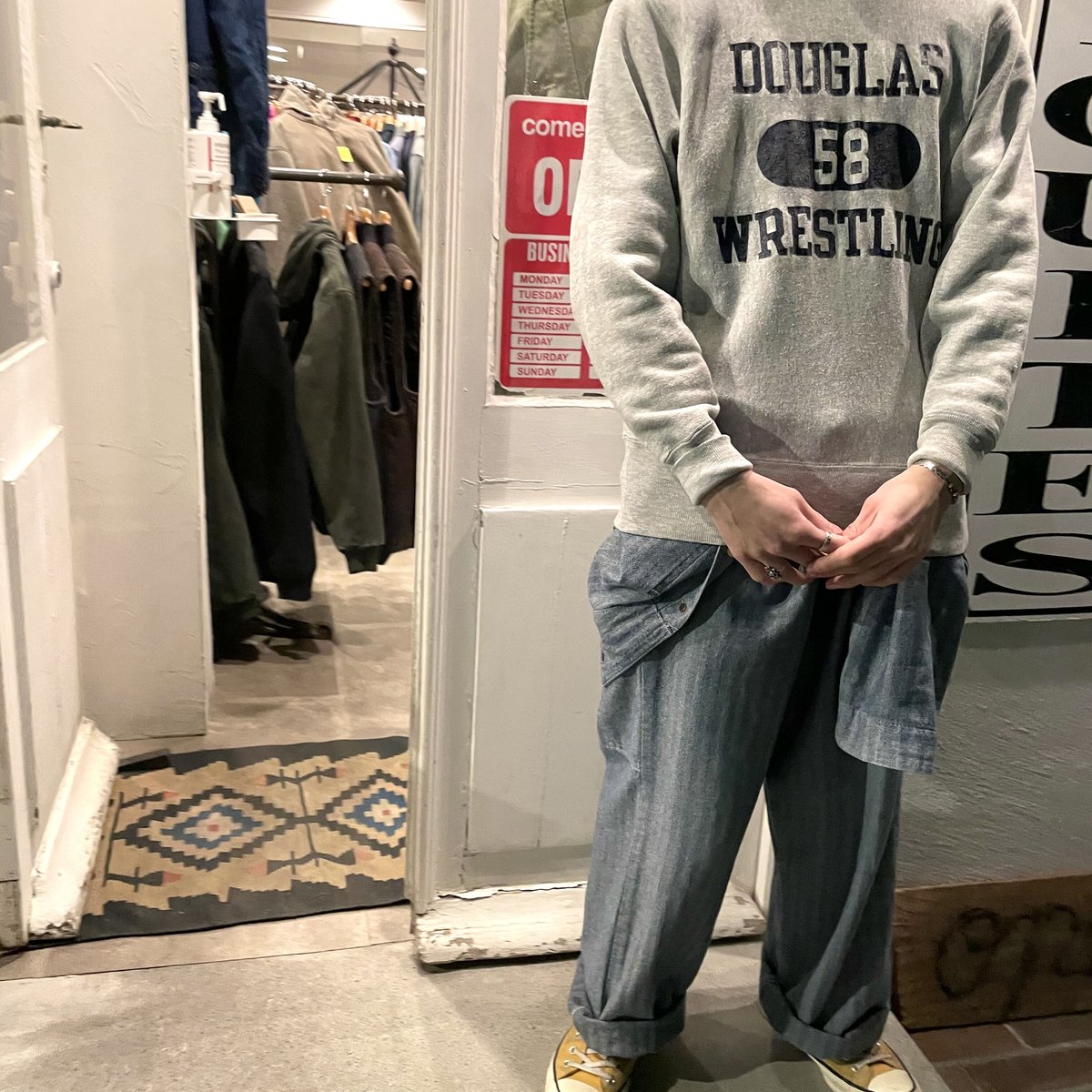 Champion Reverse Weave 70s USA製 単色タグ 3段プリント Sサイ Champion Reverse Weave 70s USA製 単色タグ 3段プリント Sサイ