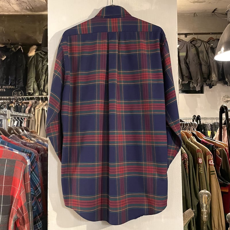 L.L BEAN 80s USA製 チェック ダッフルコート L 80年代 80s 90年代 90s エルエルビーン アメリカ製 ウール 緑