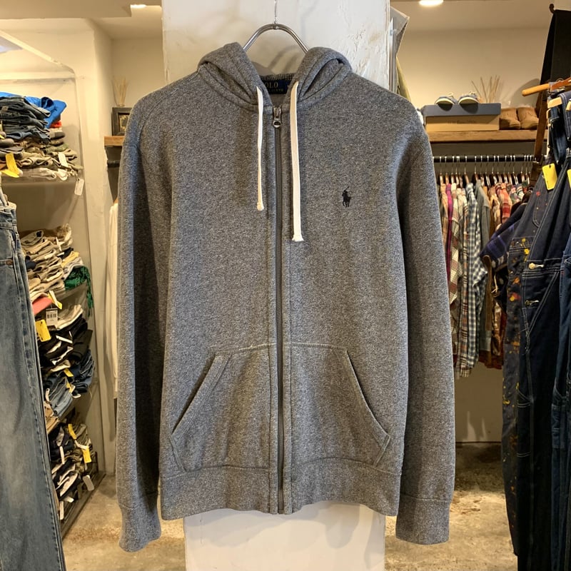POLO RALPH LAUREN フルジップパーカー ラルフローレン グレー