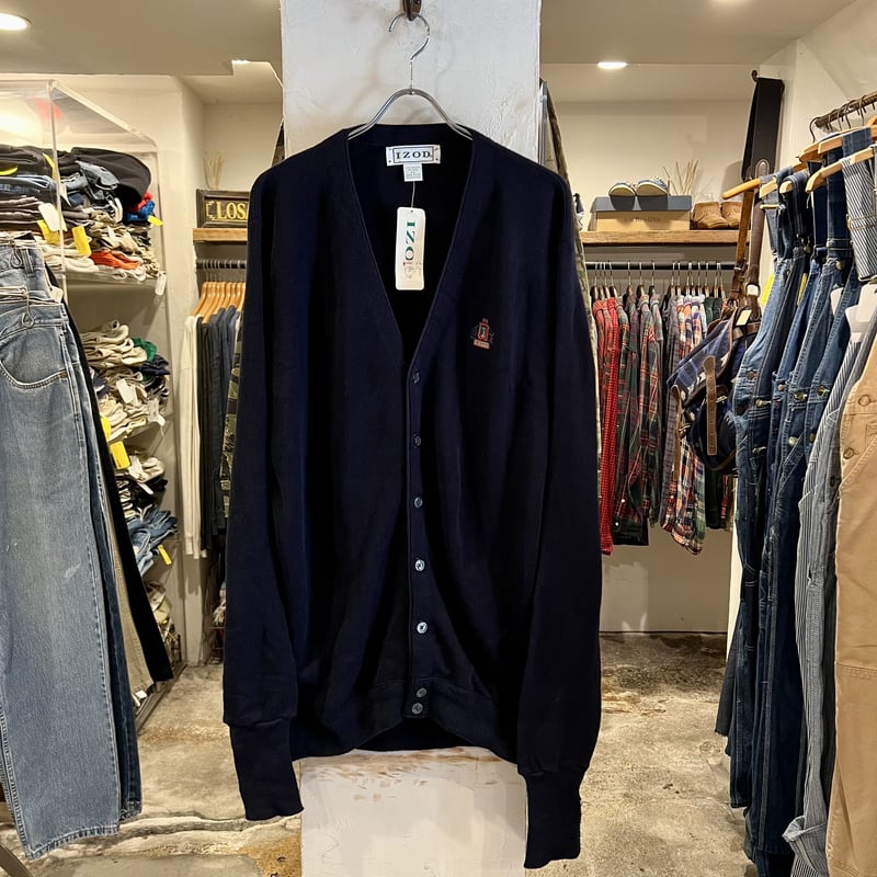 IZOD アクリルカーディガン アイゾッド USA製 ネイビー XL IZOD アクリルカーディガン アイゾッド USA製 ネイビー XL
