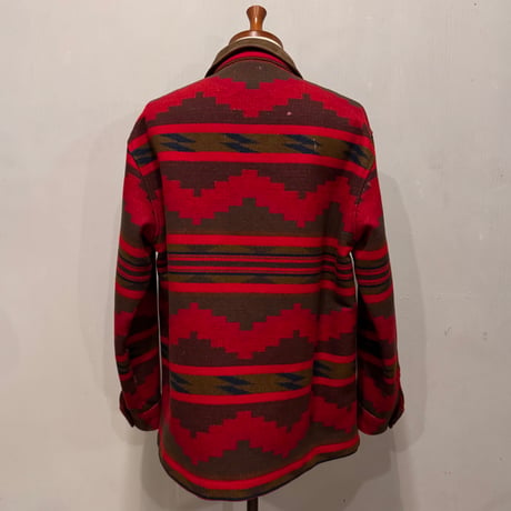 PENDLETON　NATIVE JACKET　Size L　ネイティブ ジャケット　ペンドルトン　赤　(S4919)