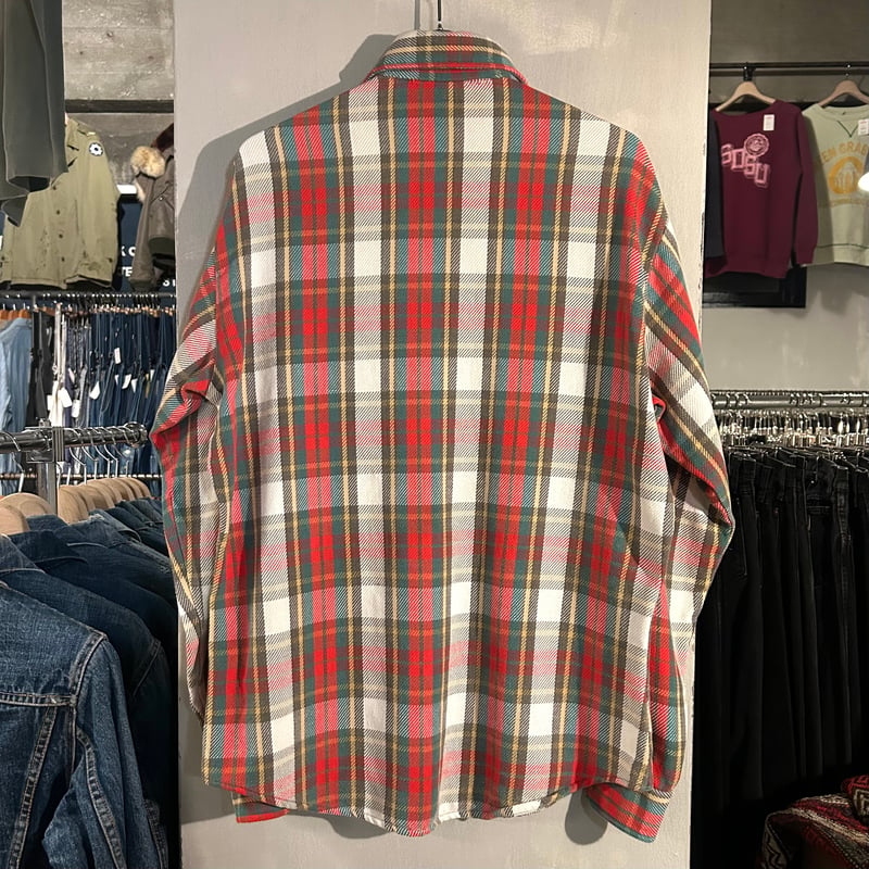 70s BIG MAC L/S ネルシャツ Size M 単色タグ ビッグマック (S4616