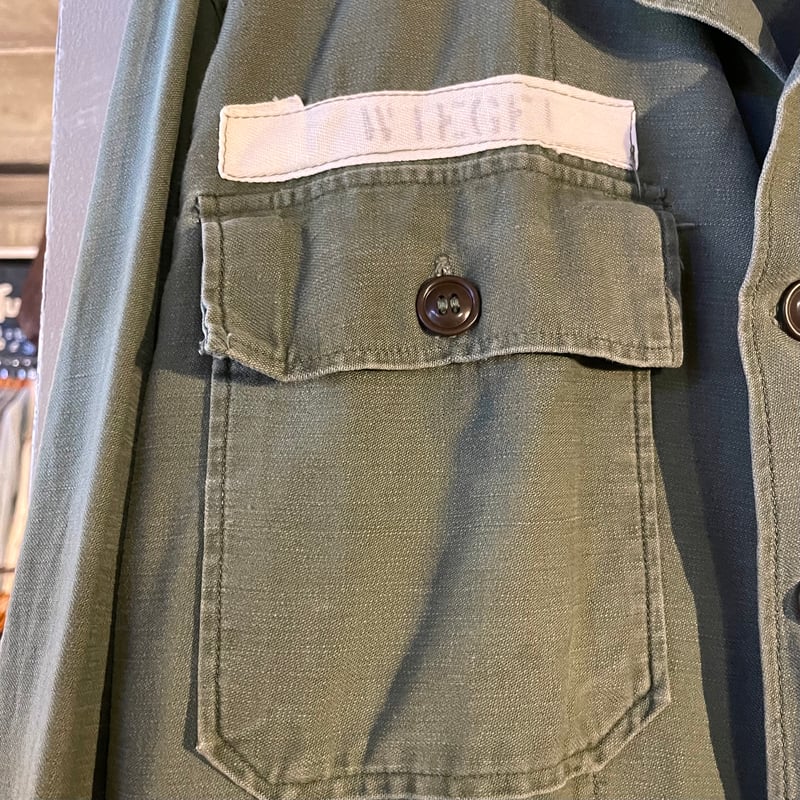 50s US ARMY ユーティリティシャツ 筒袖1st Type 前期 OG 107 COT