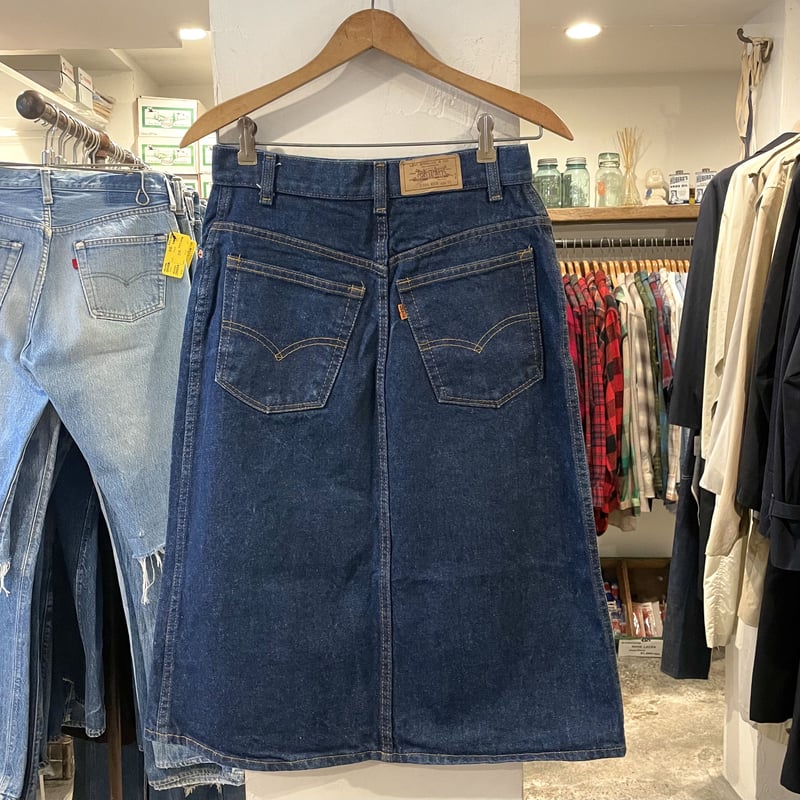 Levi's 97084 0214 デニムスカート オレンジタブ 濃紺 USA製 70s Levi's 97084 0214 デニムスカート オレンジタブ 濃紺 USA製 70s