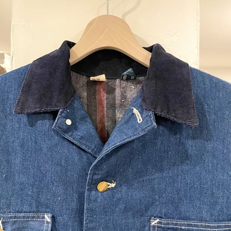 carhartt　70s　USA製　デニムカバーオール　ブランケットライナー　カーハート　(S0703)