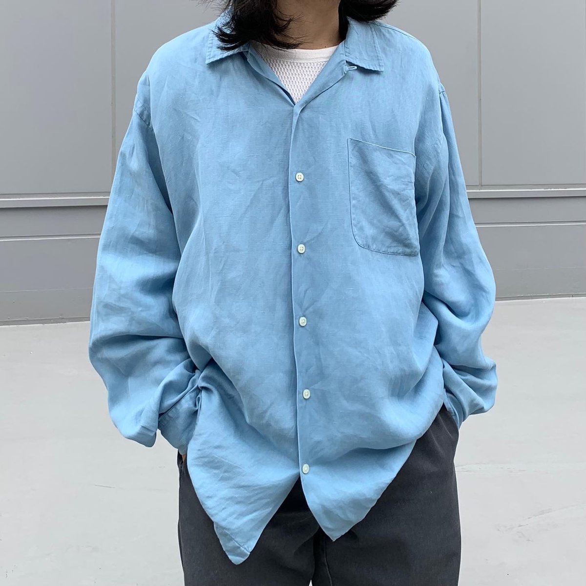 POLO by Ralph Lauren L/S オープンカラーシャツ LINEN×SILK POLO by Ralph Lauren L/S オープンカラーシャツ LINEN×SILK