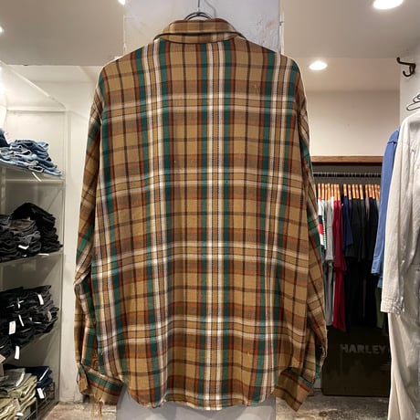 70s　Sears KINGS ROAD　L/S ネルシャツ　USA製　コットンシャツ　シアーズ　雰囲気系　(S4564)