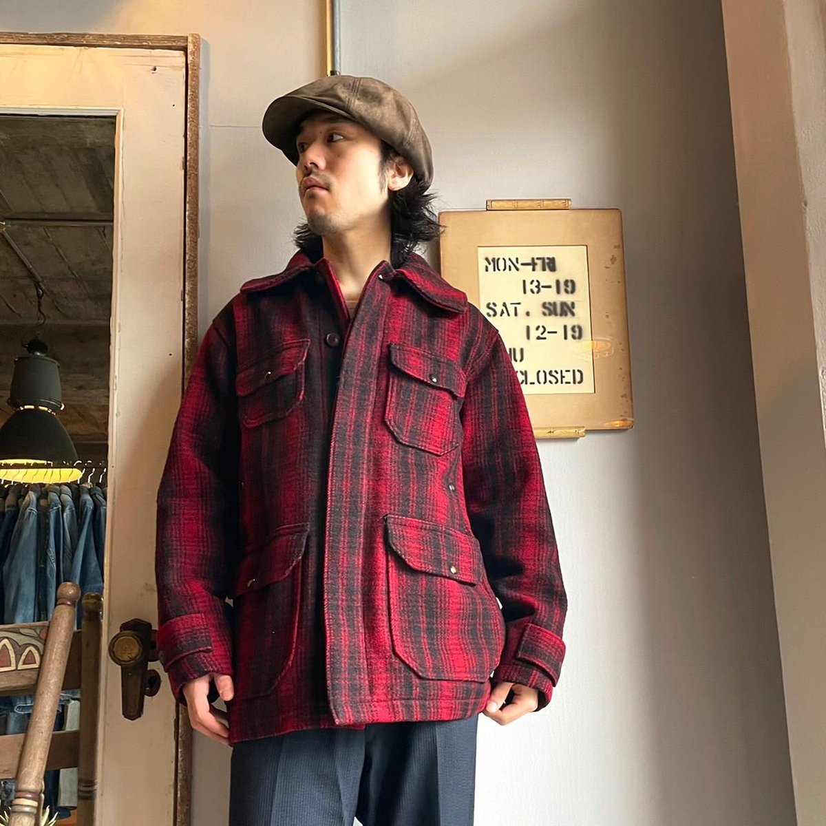 40s Woolrich ウールハンティングジャケット シャドーチェック 40s Woolrich ウールハンティングジャケット シャドーチェック