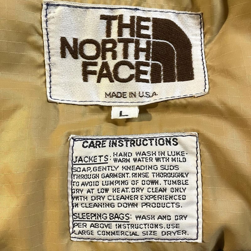 70s〜 THE NORTH FACE ダウンベスト 茶タグ USA製 ザノース