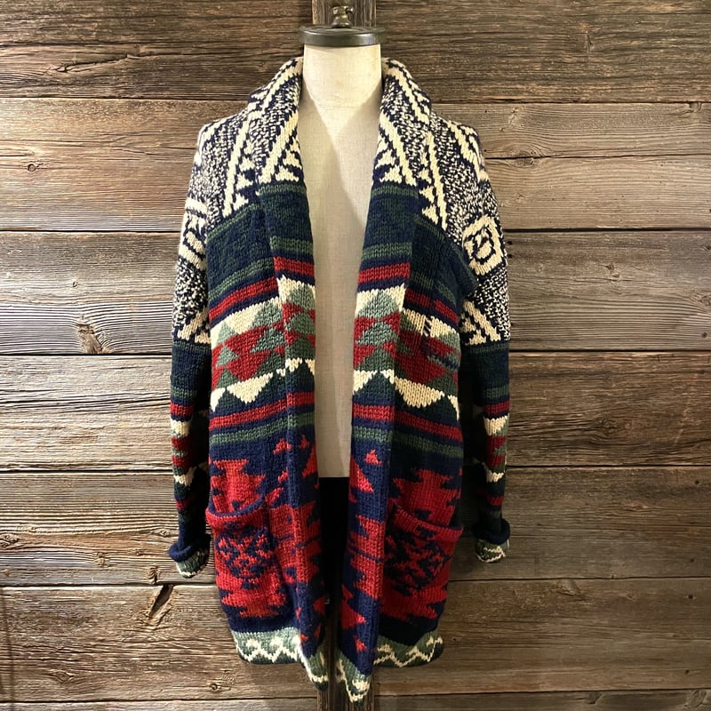 RALPH LAUREN COUNTRY 90s ネイティブ柄 ショールカラー RALPH LAUREN COUNTRY 90s ネイティブ柄 ショールカラー