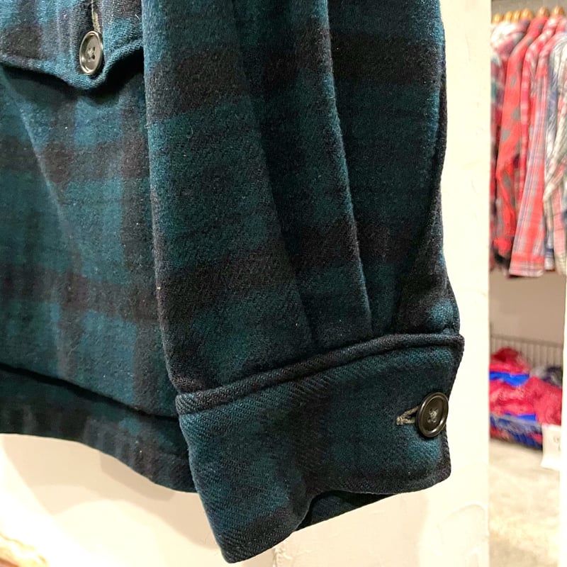 【状態良好】50s黒タグ ビンテージ WOOLRICH ウールジャケット Woolrich 50s 黒タグ ウールジャケット ブラックウォッチ ウール