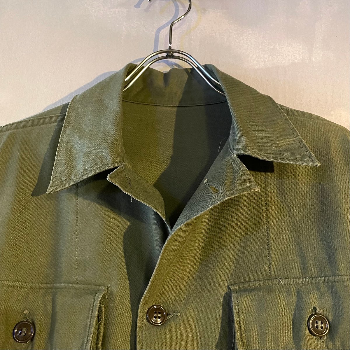 us army ユーティリティシャツ　50s 50s US MILITARY ユーティリティシャツ 筒袖1st Type 前期 OG 107