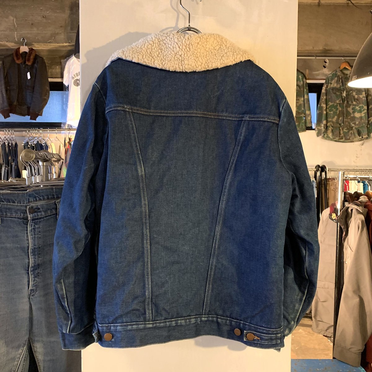 70s Wrangler デニムボアジャケット USA製 ラングラー デニム 70s Wrangler デニムボアジャケット USA製 ラングラー デニム