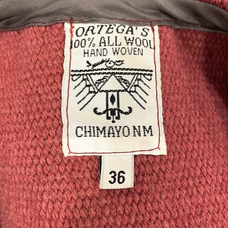 ORTEGA'S CHIMAYO VEST ヴィンテージ チマヨベスト オルテガ社製 ORTEGA'S CHIMAYO VEST ヴィンテージ チマヨベスト オルテガ社製