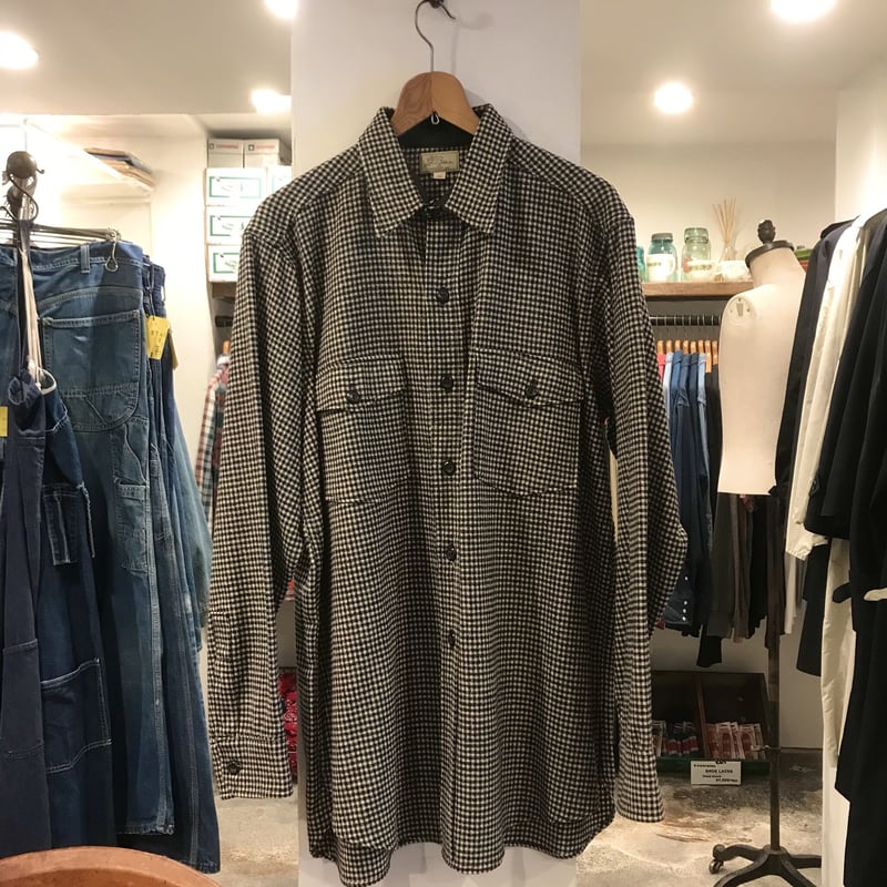 L.L.Bean 白黒ギンガムチェック ウールシャツ 70s エルエル