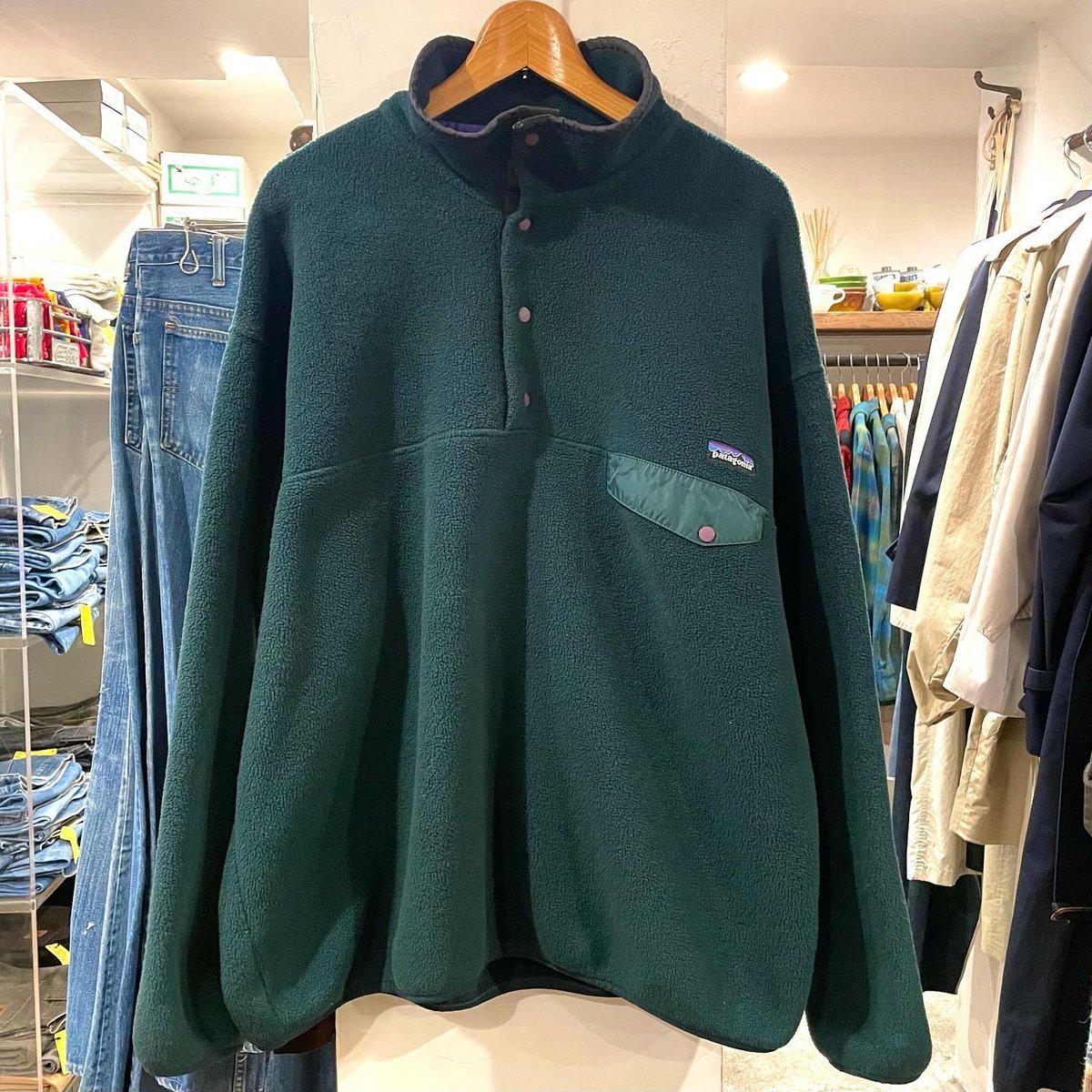 patagonia パタゴニア　シンチラスナップT グリーン v1773-1.jpg