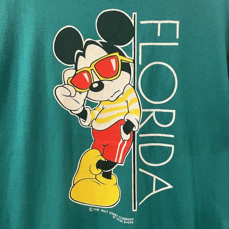 Velva Sheen　ショートスリーブTシャツ　ミッキーT　FLORIDA　USA製　80s　(S1265)