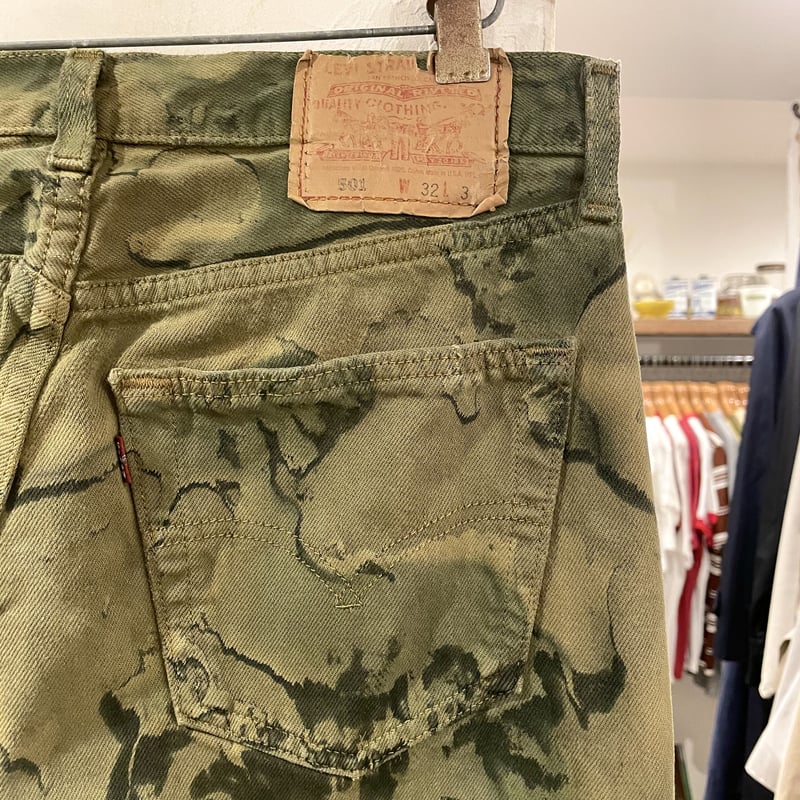 Levi's 501 90年代 リーバイス501 後染め 迷彩柄 USA製 1998年 (S0...