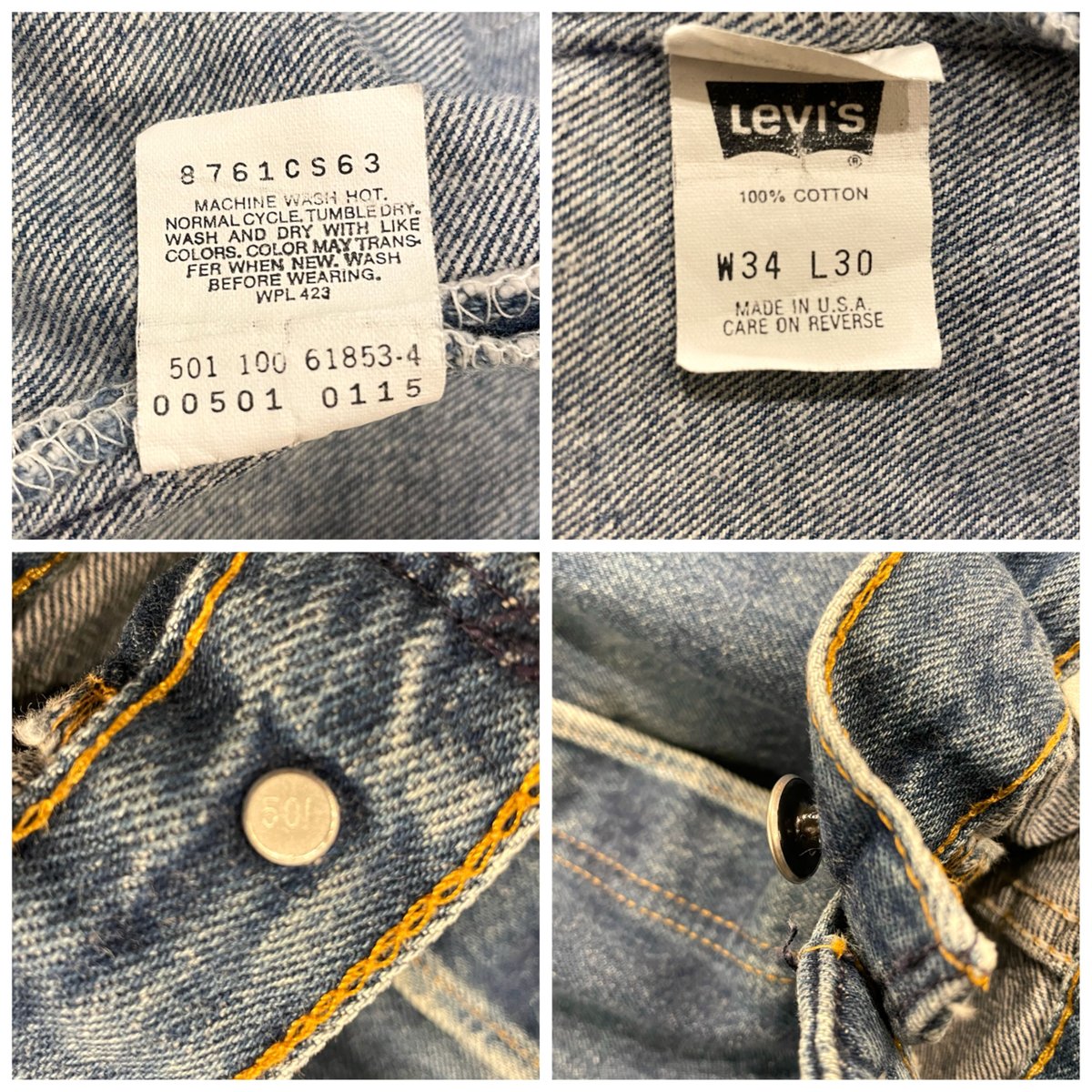 Levi's 501 90年代 リーバイス 501 ナイロンフットボタン ボタン Levi's 501 90年代 リーバイス 501 ナイロンフットボタン ボタン